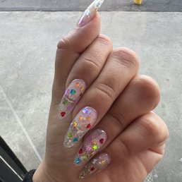 The gel-x nails she did for me!!! They're so beautiful:) The gel-x nails she did for me!!! They're so beautiful:)