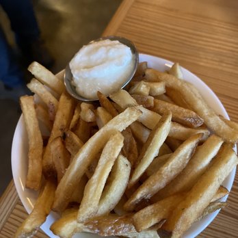 Nancy's Hustle - Garlic dip and fries - New American Near Me - Houston, Texas Nancy's Hustle - Garlic dip and fries - New American Near Me - Houston, Texas
