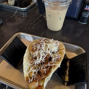 Tormenta Coffee - Chorizo, potato, egg and cheese taco! - Coffee & Tea Near Me - Kemah, Texas
