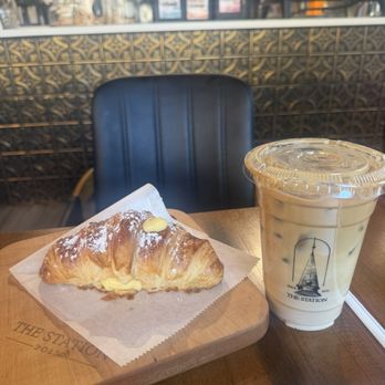 The Station Cafe - Iced Latte Cream croissant - Coffee & Tea Near Me - New York, New York The Station Cafe - Iced Latte Cream croissant - Coffee & Tea Near Me - New York, New York