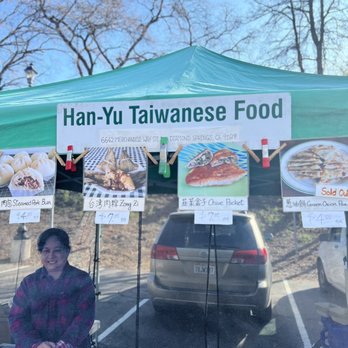 PlacerGROWN Farmers’ Market - Han-Yu Taiwanese Food Menu and sweet lady who made our Chive Pockets! - Farmers Market Near Me - Auburn, California