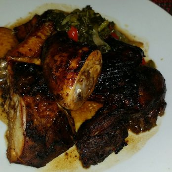 Cafe MoBay - Jerk Chicken With Calaloo and Plantain #Flawless - Caribbean Near Me - Bloomfield, New Jersey