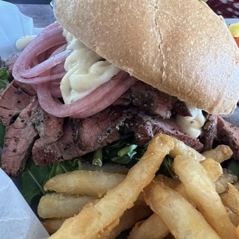 Low & Slow BBQ - Tri tip sandwich with fries - Barbeque Near Me - Blue Lake, California Low & Slow BBQ - Tri tip sandwich with fries - Barbeque Near Me - Blue Lake, California