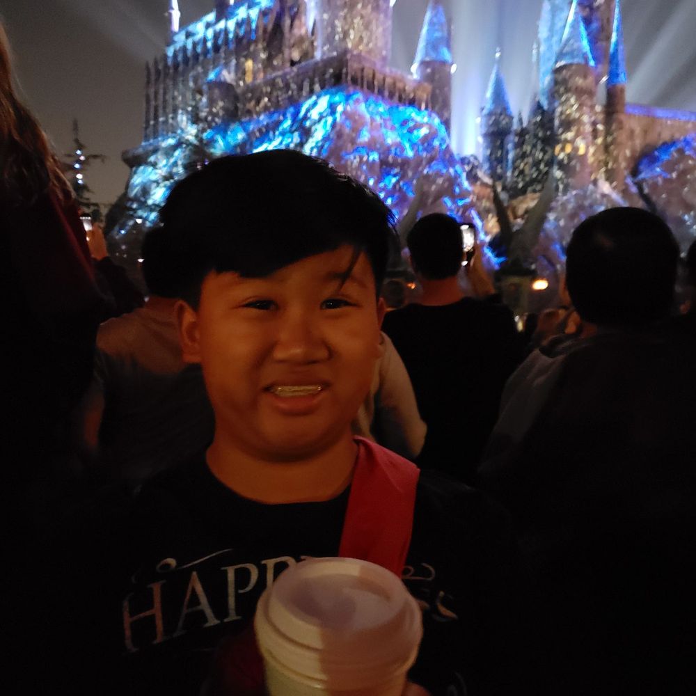 Watched the Holiday Light show with a warm cup of butterbeer