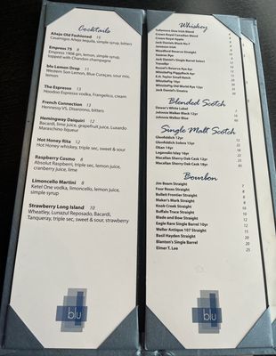 Menu photo 1 Blu Biloxi, MS Menu photo 1 Blu Biloxi, MS