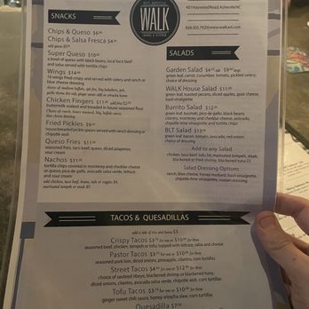 WALK - Menu - New American Near Me - Asheville, North Carolina