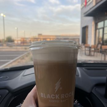 Black Rock Coffee Bar - Iced Latte with SF hazelnut syrup, SF caramel sauce, and salted caramel cold foam - Coffee & Tea Near Me - Glendale, Arizona Black Rock Coffee Bar - Iced Latte with SF hazelnut syrup, SF caramel sauce, and salted caramel cold foam - Coffee & Tea Near Me - Glendale, Arizona