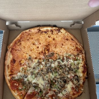 Bruno's Pizzeria - 1/2 cheese 1/2 Bruno's Soecial .... delish - Pizza Near Me - Elizabeth, New Jersey Bruno's Pizzeria - 1/2 cheese 1/2 Bruno's Soecial .... delish - Pizza Near Me - Elizabeth, New Jersey