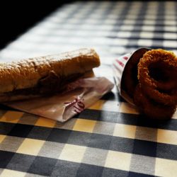 Portillo's Brookfield - Beef Sandwich and Onion Rings