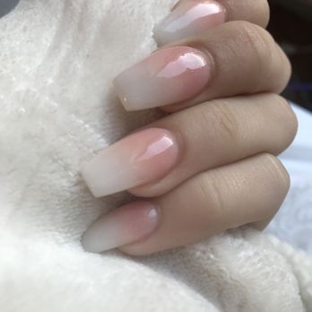 Sunset Nails - Pink and white ombré - Nail Salons Near Me - San Francisco, California