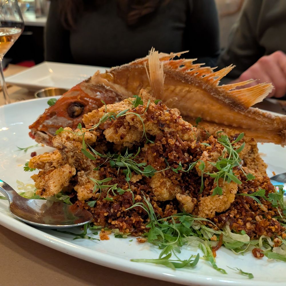 Lin Asian Bar & Dim Sum - Crispy whole fish (red snapper) - Asian Fusion Near Me - Austin, Texas Lin Asian Bar & Dim Sum - Crispy whole fish (red snapper) - Asian Fusion Near Me - Austin, Texas