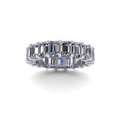 Estate Buying Group - Harry H Solomon Co - A lovely all the way around emerald cut wedding band with 7.50 carats of diamonds.
