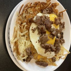 Waffle House - Breakfast Cheesesteak Melt Hashbrown Bowl