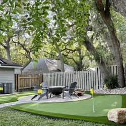 Jax Outdoor Solutions - Artificial Putting green installation to maximize outdoor living space