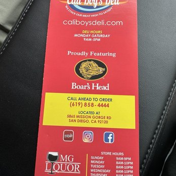 Cali Boy's Deli - Menu 8/2024 - Delis Near Me - San Diego, California Cali Boy's Deli - Menu 8/2024 - Delis Near Me - San Diego, California