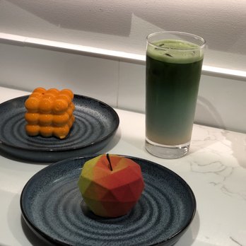Jonquils Cafe & Bakery - Caramel Apple, Mango pastry, Blue Moon Matcha - Cafes Near Me - Boston, Massachusetts