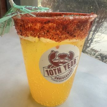 Kickin KAsian - This is a virgin mango Michelada - Seafood Near Me - Northridge, California