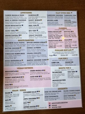 Menu photo 8 Roots Indian Bistro Los Angeles, CA