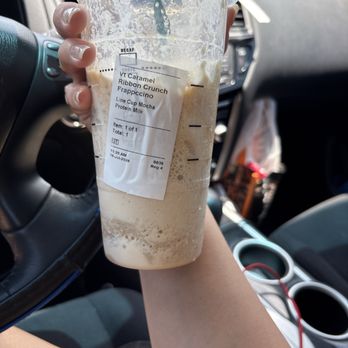 Starbucks - Caramel ribbon crunch wrap with protein, milk - Coffee & Tea Near Me - Phoenix, Arizona Starbucks - Caramel ribbon crunch wrap with protein, milk - Coffee & Tea Near Me - Phoenix, Arizona
