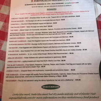 Portogallo Peppers N'at - Menu side 2 - Italian Near Me - Braddock, Pennsylvania
