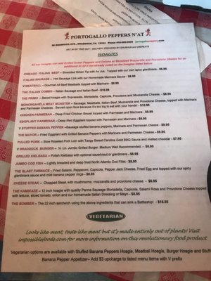 Menu photo 6 Portogallo Peppers N'at Braddock, PA