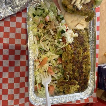 Royal Kabob & Falafel - "Chicken kabob" plate w rice, salad, hummus and pita - Falafel Near Me - Davis, California Royal Kabob & Falafel - "Chicken kabob" plate w rice, salad, hummus and pita - Falafel Near Me - Davis, California