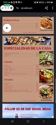 Menu photo 1 Mariscos El Kora De Nayarit Los Angeles, CA