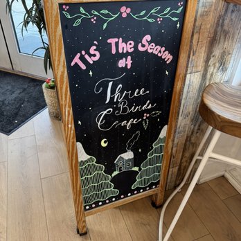 Three Birds Cafe - Sidewalk Sign - Cafes Near Me - Winter Garden, Florida