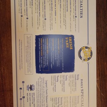 Mike O'Shays - Menu 3/20/23 - Bars Near Me - Longmont, Colorado