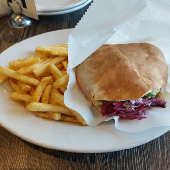 Fairfield Falafel House - Gyro Sandwich with Fries - Halal Near Me - Fairfield, New Jersey Fairfield Falafel House - Gyro Sandwich with Fries - Halal Near Me - Fairfield, New Jersey