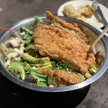 The Butchers Son - Something Healthy Salad with fried chicken - Salad Near Me - Berkeley, California The Butchers Son - Something Healthy Salad with fried chicken - Salad Near Me - Berkeley, California