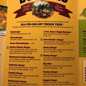 Cinders Charcoal Grill - Burger menu - Burgers Near Me - Appleton, Wisconsin