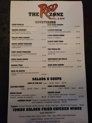 Menu photo 5 The Red Zone Diamondhead, MS Menu photo 5 The Red Zone Diamondhead, MS