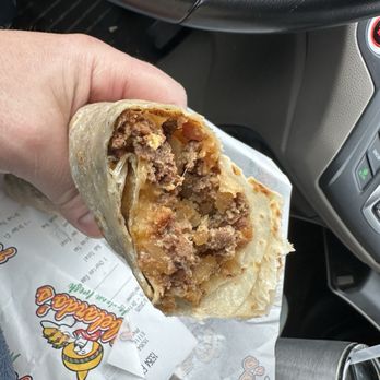 Abelardo's Mexican Fresh - Chorizo and egg breakfast burrito (with potato and cheese) - Fast Food Near Me - Ellisville, Missouri
