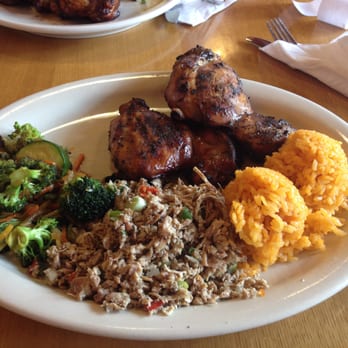 Guahan Grill - The guahan special with veggies, kelaguen, chicken, and red rice. mmmmm. - Barbeque Near Me - Oceanside, California