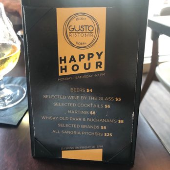 Gusto RistoBar - Happy hour drinks - Italian Near Me - Doral, Florida Gusto RistoBar - Happy hour drinks - Italian Near Me - Doral, Florida