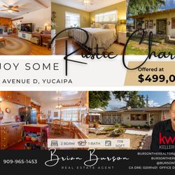 Brian Burson - Keller Williams Realty - Nestled in upper Yucaipa, this charming single-story retreat boasts rustic warmth and character. #yucaipa #southerncalifornia #realestate