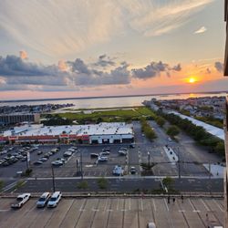 Sea Watch Condominium - 13th floor looking at the sunset.