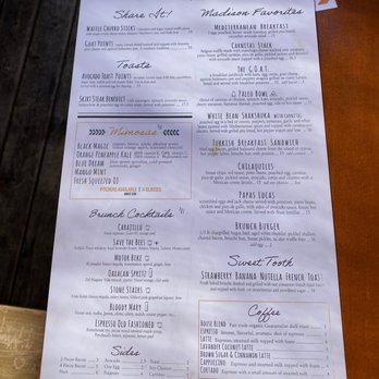 Madison - Menu - Italian Near Me - San Diego, California