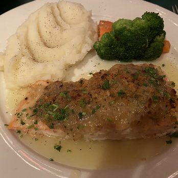 Maud's Tavern - Horseradish crusted salmon with potatoes and veggies - Bars Near Me - Hastings on Hudson, New York Maud's Tavern - Horseradish crusted salmon with potatoes and veggies - Bars Near Me - Hastings on Hudson, New York