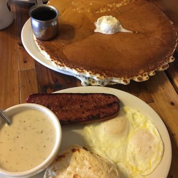 Wild Huckleberry - A giant blueberry pancake and German sausage and egg breakfast - Breakfast & Brunch Near Me - Wenatchee, Washington Wild Huckleberry - A giant blueberry pancake and German sausage and egg breakfast - Breakfast & Brunch Near Me - Wenatchee, Washington