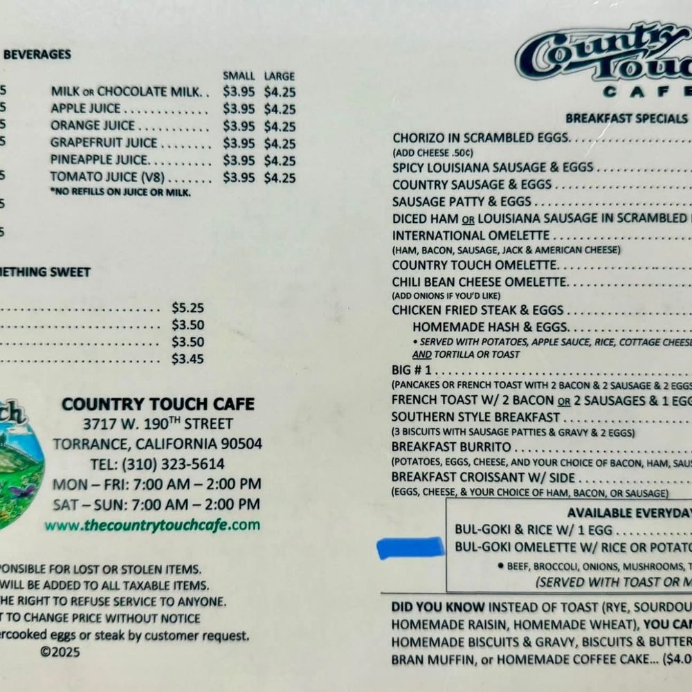 Country Touch Cafe - Diners Near Me - Torrance, California