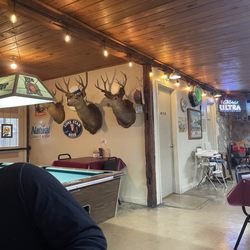 Startz Cafe - Pool table area, restrooms, vintage deco