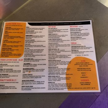 Taco Rock - The Menu - Tacos Near Me - Arlington, Virginia