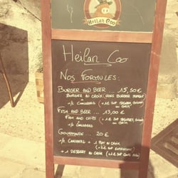 Heilan Coo - Nos formules fish n' chips, burger and beer, formules gourmandes !