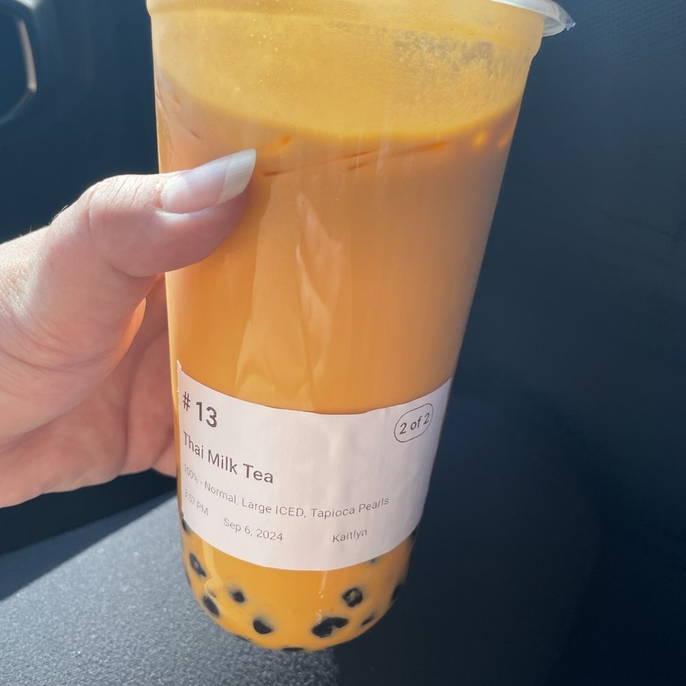Sweet Corner - Thai Milk Tea, 100% sweet, Large, Boba aka Tapioca Pearls - Bubble Tea Near Me - Anacortes, Washington Sweet Corner - Thai Milk Tea, 100% sweet, Large, Boba aka Tapioca Pearls - Bubble Tea Near Me - Anacortes, Washington