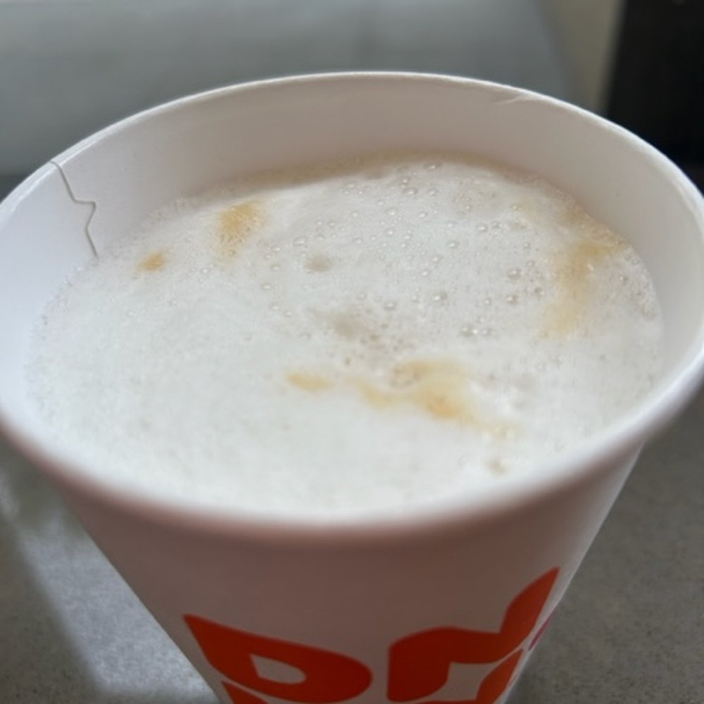 Dunkin' - Small cappuccino. Foam was a little thin, but it was hot and tasted good. - Donuts Near Me - San Diego, California