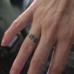 Full Throttle - The tatoo - not consistent sizing or spacing.