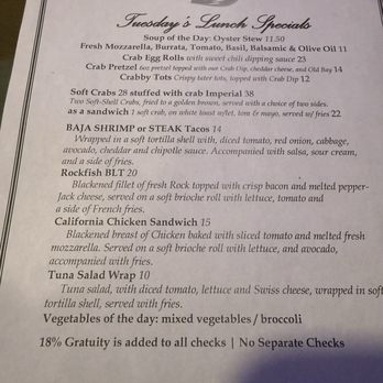 Costas Inn - Lunch menu - Seafood Near Me - Baltimore, Maryland