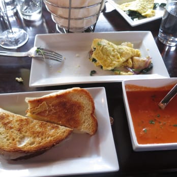 Agora DC - Grilled chese and tomato soup - item off their bottomless brunch menu - Mediterranean Near Me - Washington, DC, District of Columbia